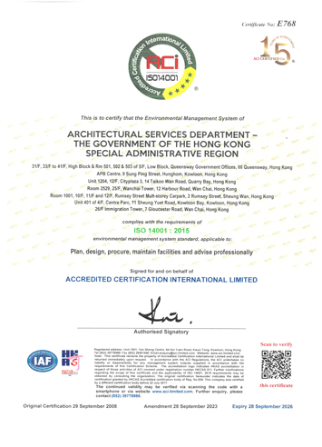 ISO 14001:2015  Accredited Certification