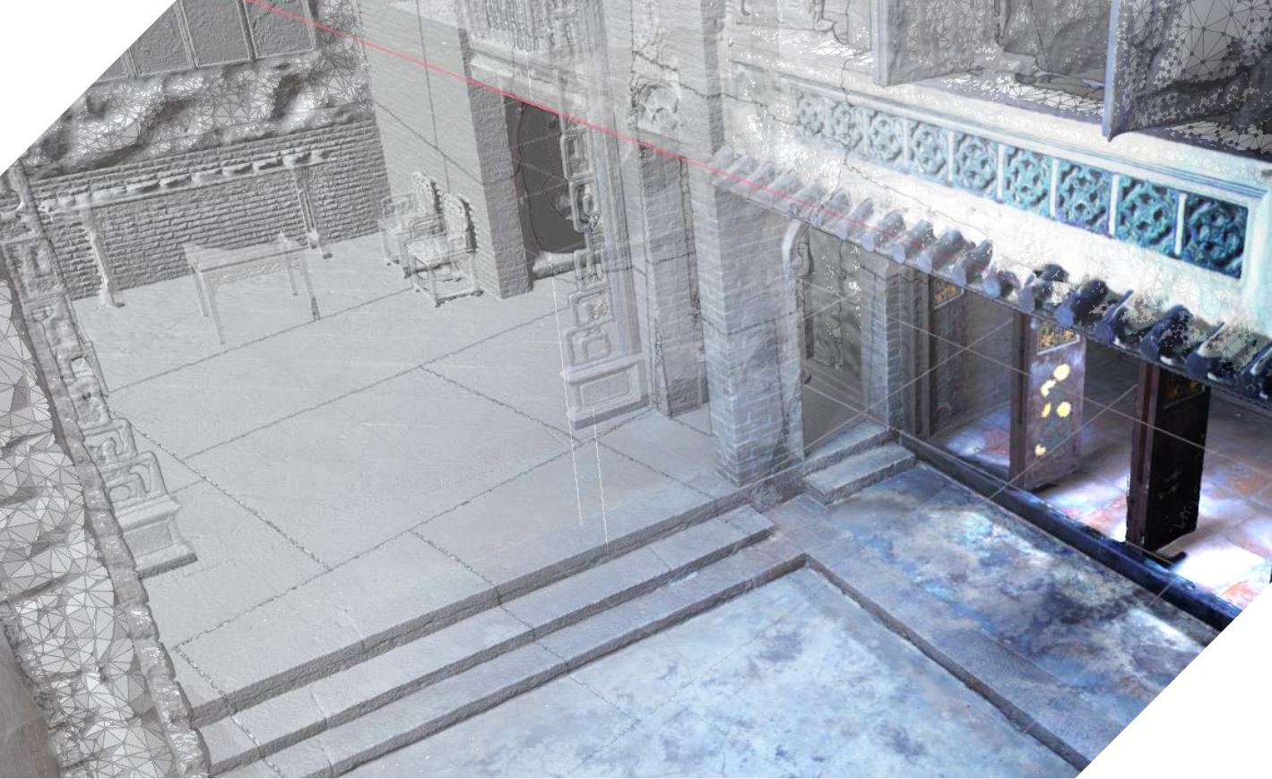 高解像度攝影測量和點雲掃描技術，能捕捉每個定義特徵元素，為保育管理計劃和檔案記錄的奠下基礎。