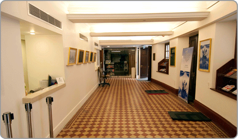 Ground floor corridor, ticketing office