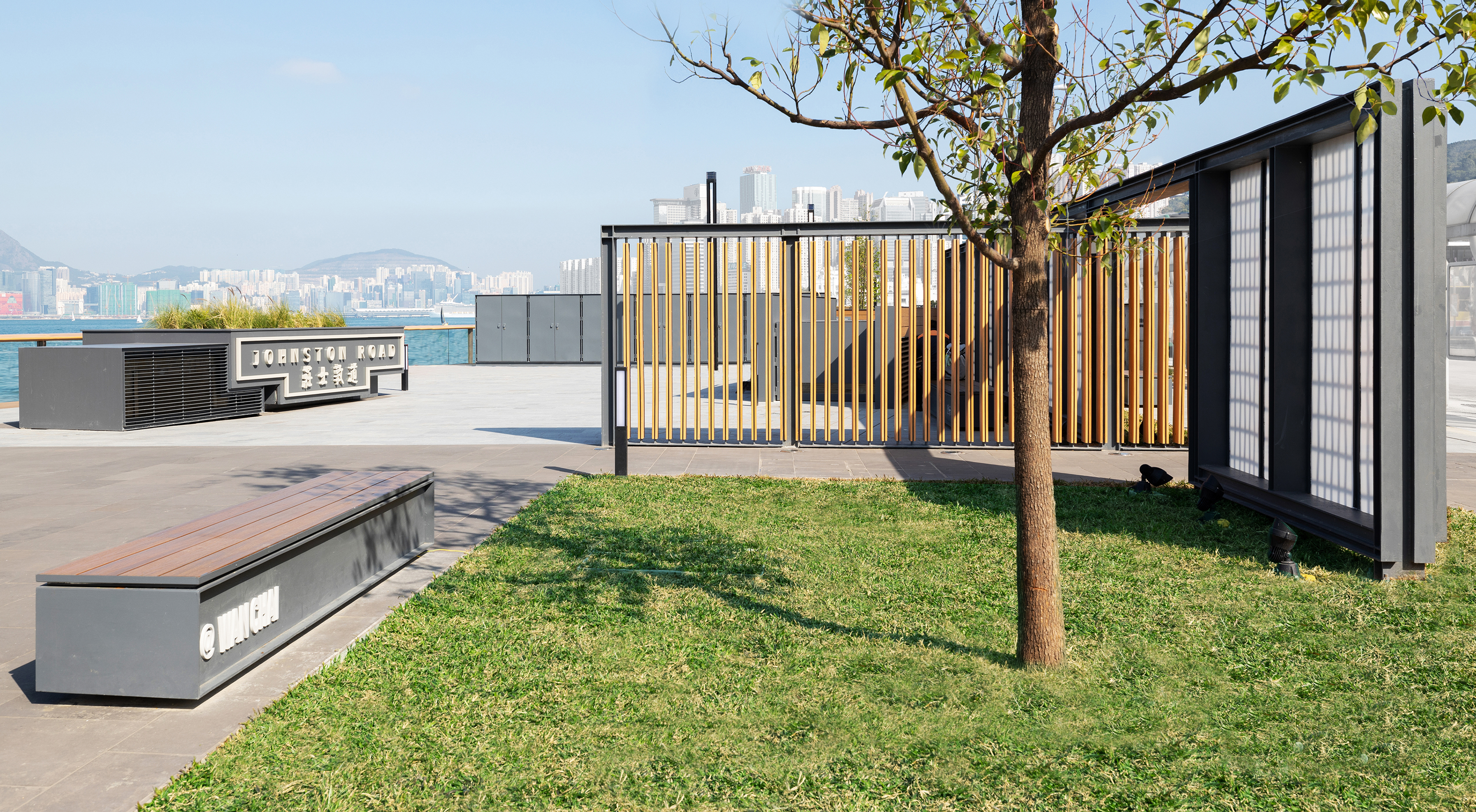 Metal Fence Wall Separating the Promenade and Public Transport Terminal