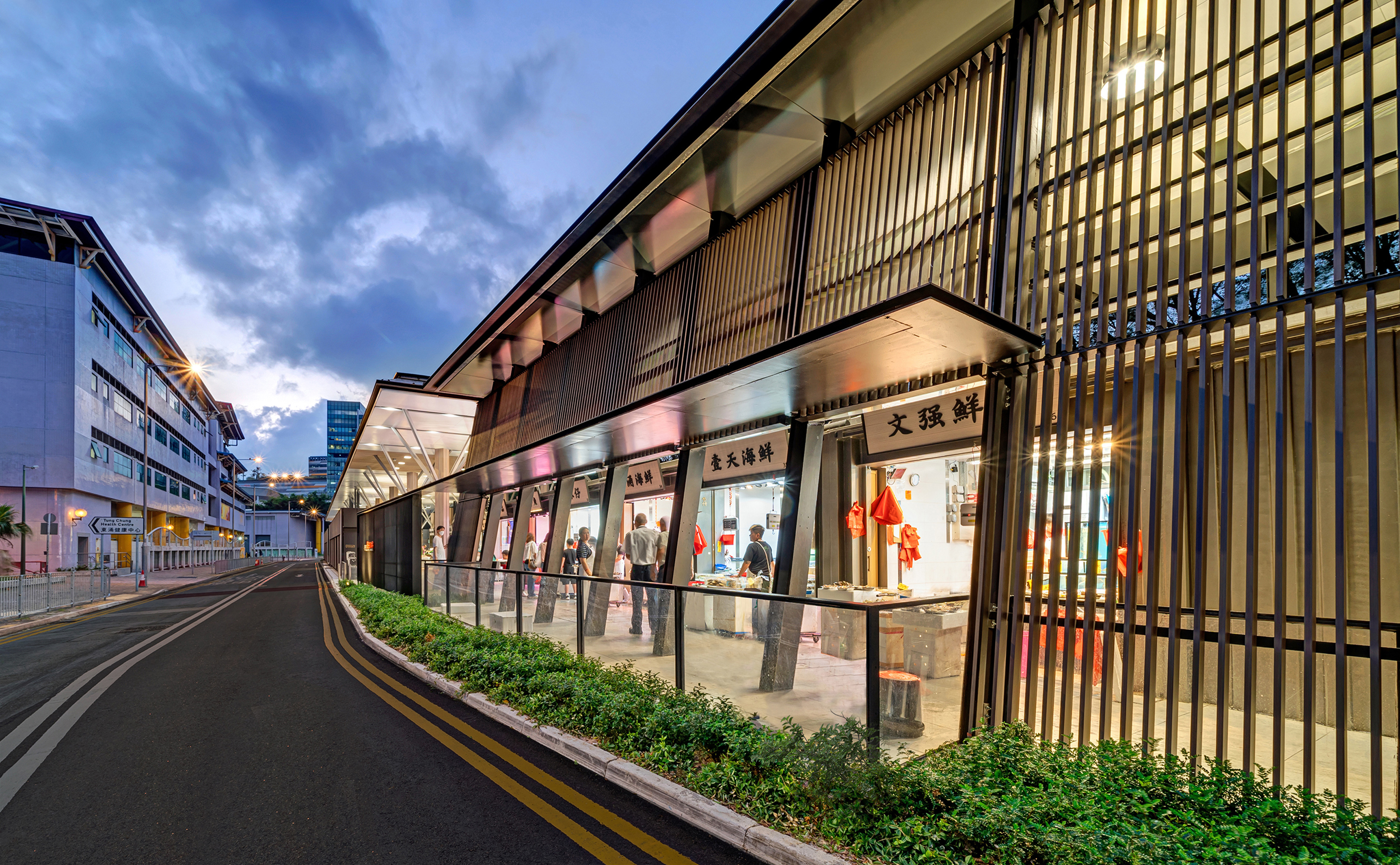 室內大型街市攤檔及遮陽格柵