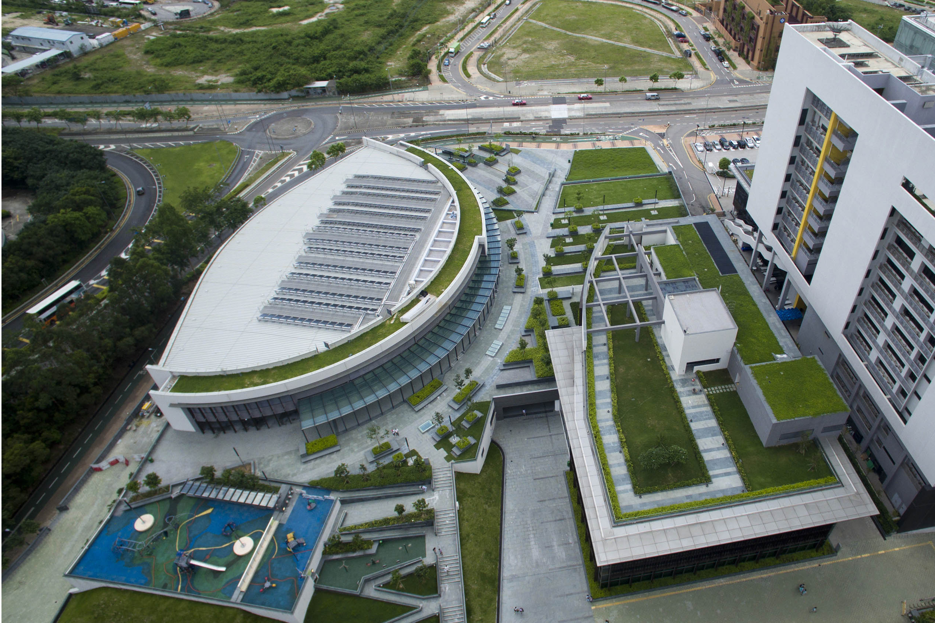 District Open Space, Sports Centre & Library at Area 74, TKO (Now name as Tiu Keng Leng Sports Centre . Tiu Keng Leng Public Library)