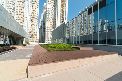 Greening of terrace on rooftop