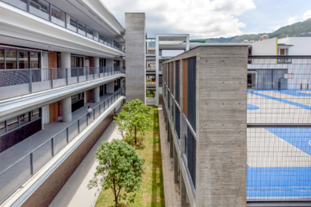 Courtyard on G/F with tree planting and lawn area