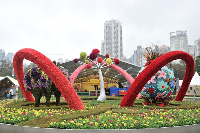ArchSD flower display in the Hong Kong Flower Show