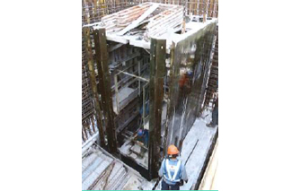 Metal Lift Shaft Framework to Reduce the Consumption of Construction Materials