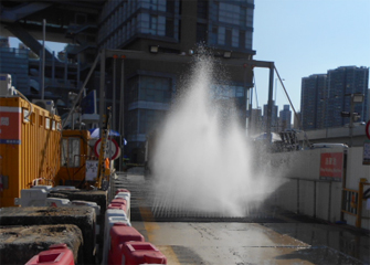Wheel Washing System with Recycled Water