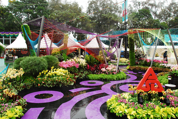 建築署於2016年香港花卉展覽的園境展品 -「蝶繞花間」