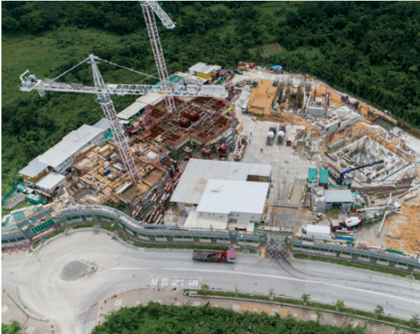 The construction site of the Disciplined Services Quarters for the Fire Services Department at Pak Shing Kok in Tseung Kwan O