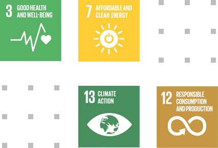 UNSDGs: 3.Good Health and Well-Being; 7.Affordable and Clean Energy; 12.Responsible Consumption and Production; 13.Climate Action